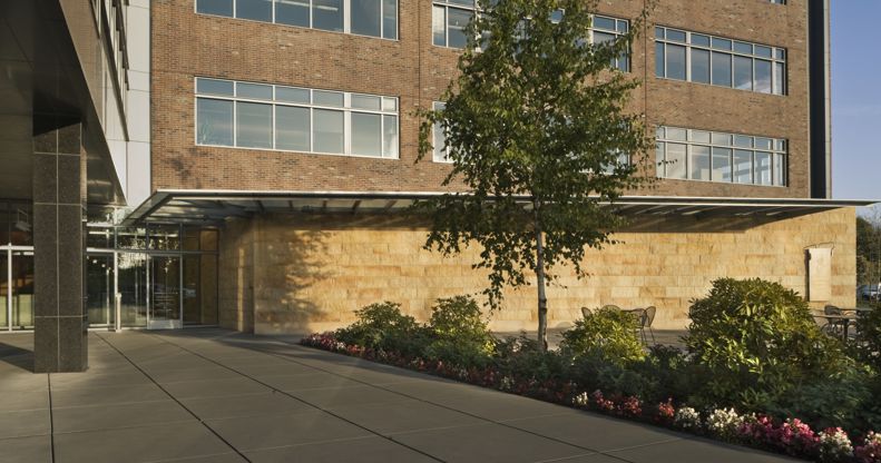 Commercial poroperty exterior landscaping