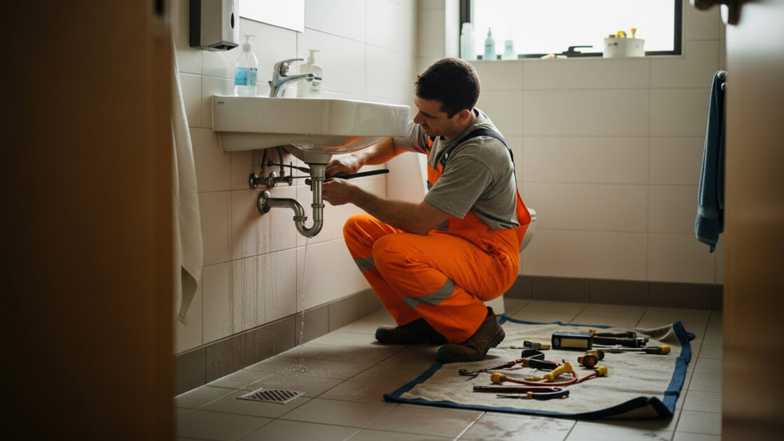 Hedingham Contracts plumbing engineer fixing sink