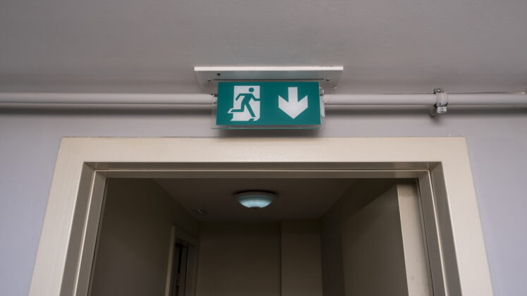 Fire exit sign
