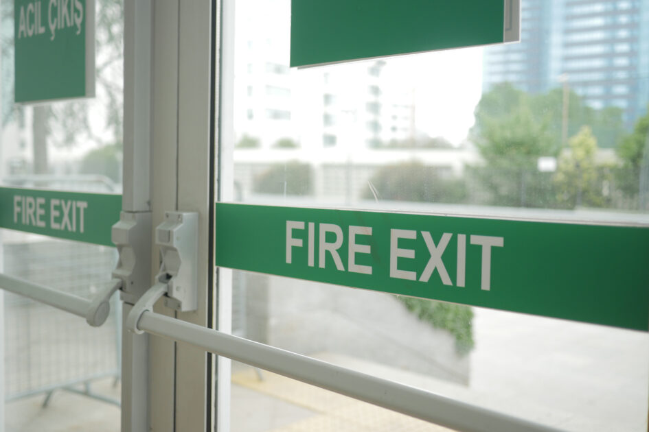 External fire door