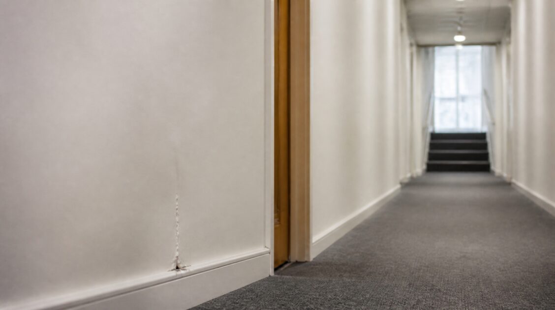 Subtle maintenance issue in a UK commercial building showing small defects before they become bigger problems